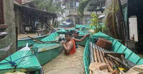 Typhoon Doksuri leaves at least 6 dead and displaces thousands .